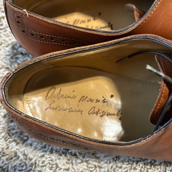 Antonio Maurizi Leather Cap Toe Oxford Dress Shoes Brown Size 44 main image 8